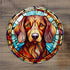 Dachshund Red Glass Suncatcher Worktop Saver